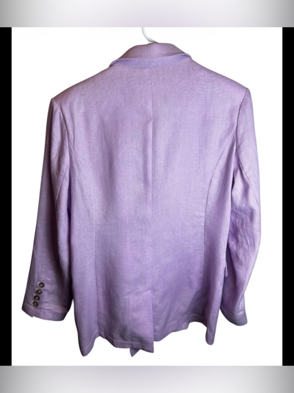 NWT Heartloom Double Breasted Celsa 100% Linen Peony Blazer Size Medium - Picture 3 of 5